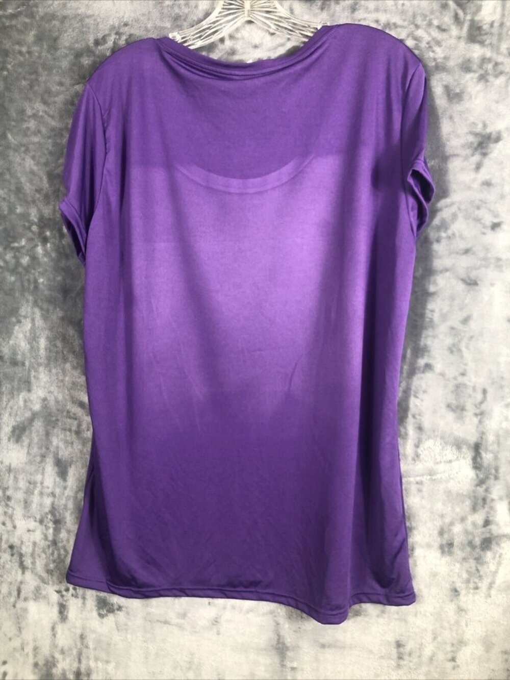 Highway Goddess Purple Graphic Tee With Eagle & Motorcycle Design - Picture 5 of 6